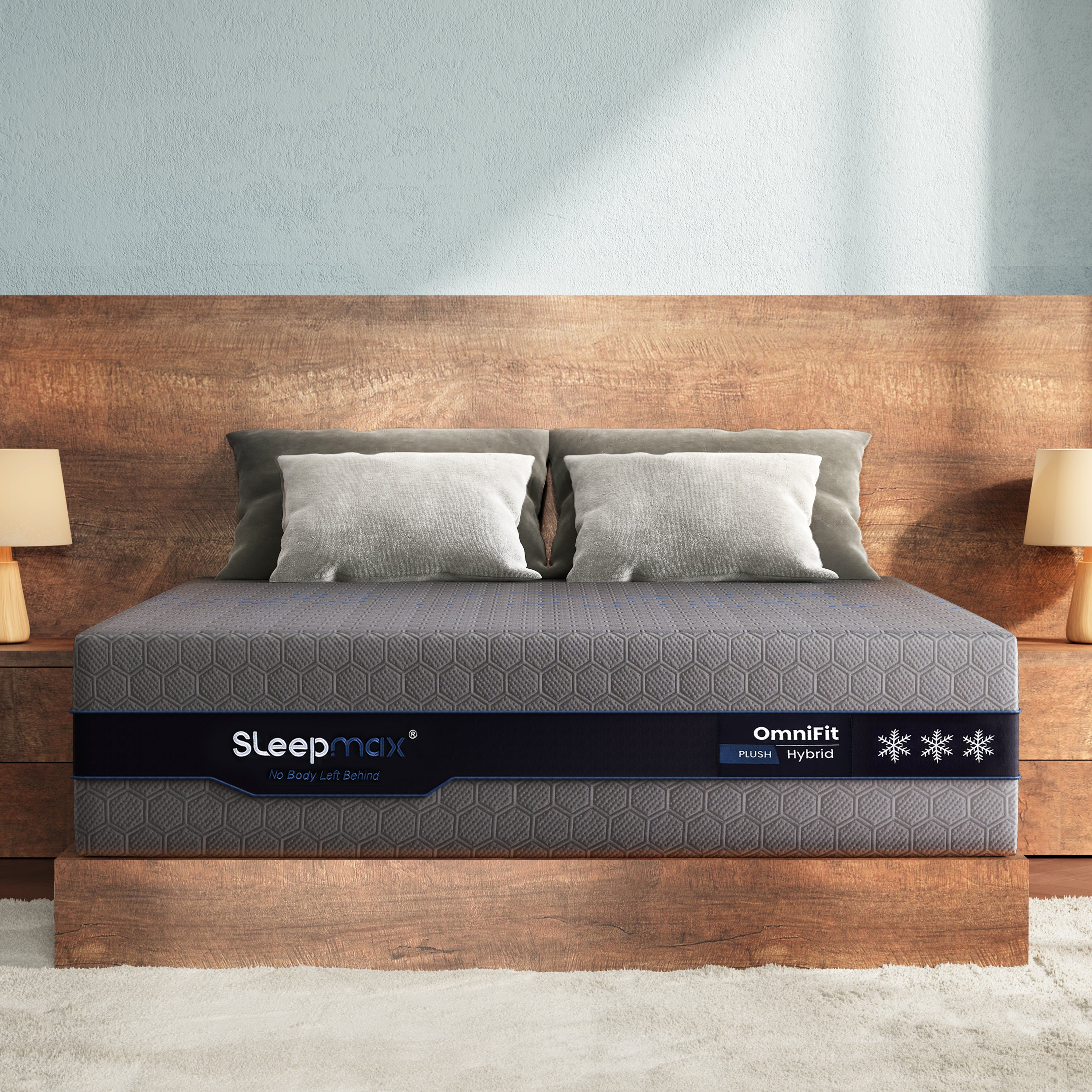 Sleepmax OmniFit 14' King Plush Cooling Hybrid Mattress with Gel, Bamboo, Charcol, Green Tea & Copper Infused Foam