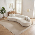 Modern Curved L-Shape Luxury Sectional Oversized Sofa: Minimalist Design, Comfy Sleeper Couch for Living Room, Apartment & Reception Spaces,No Assembly Required
