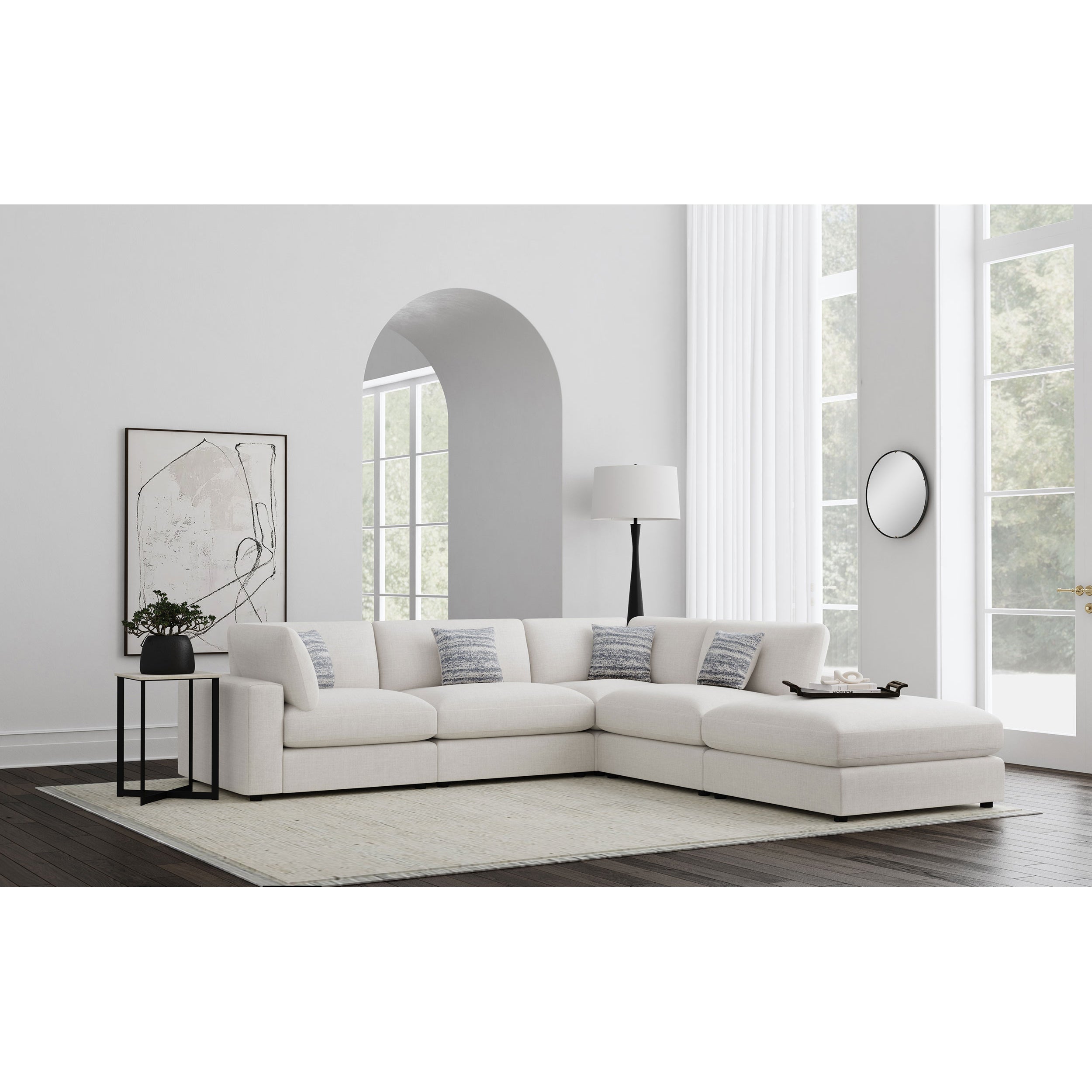 Dulcy Beige 5-piece Modular Sectional Sofa