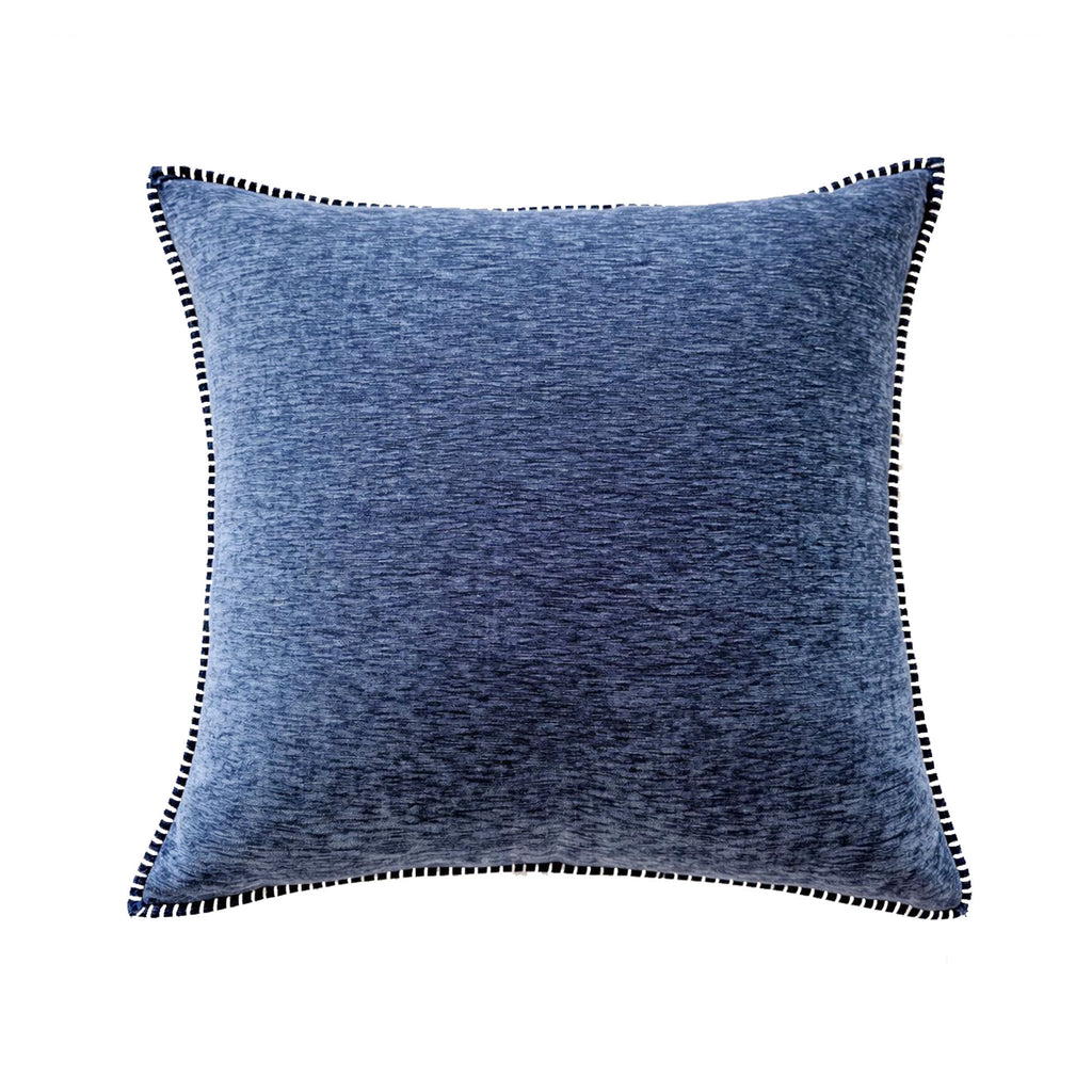 Textured Throw Pillow with Stitched Contrast Edge Set of 2