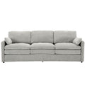 Cozy Upholstered 3-seater Sofa with Double Cushion - Light Grey Chenille Fabric Sofa for Living Room, 89'
