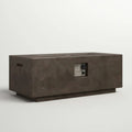Modern Design Concrete Propane/Natural Gas Fire Pit Table with Steel Burning Area in Charcoal