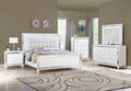 STERLING King 5 PC LED Bedroom set made with wood in White Color