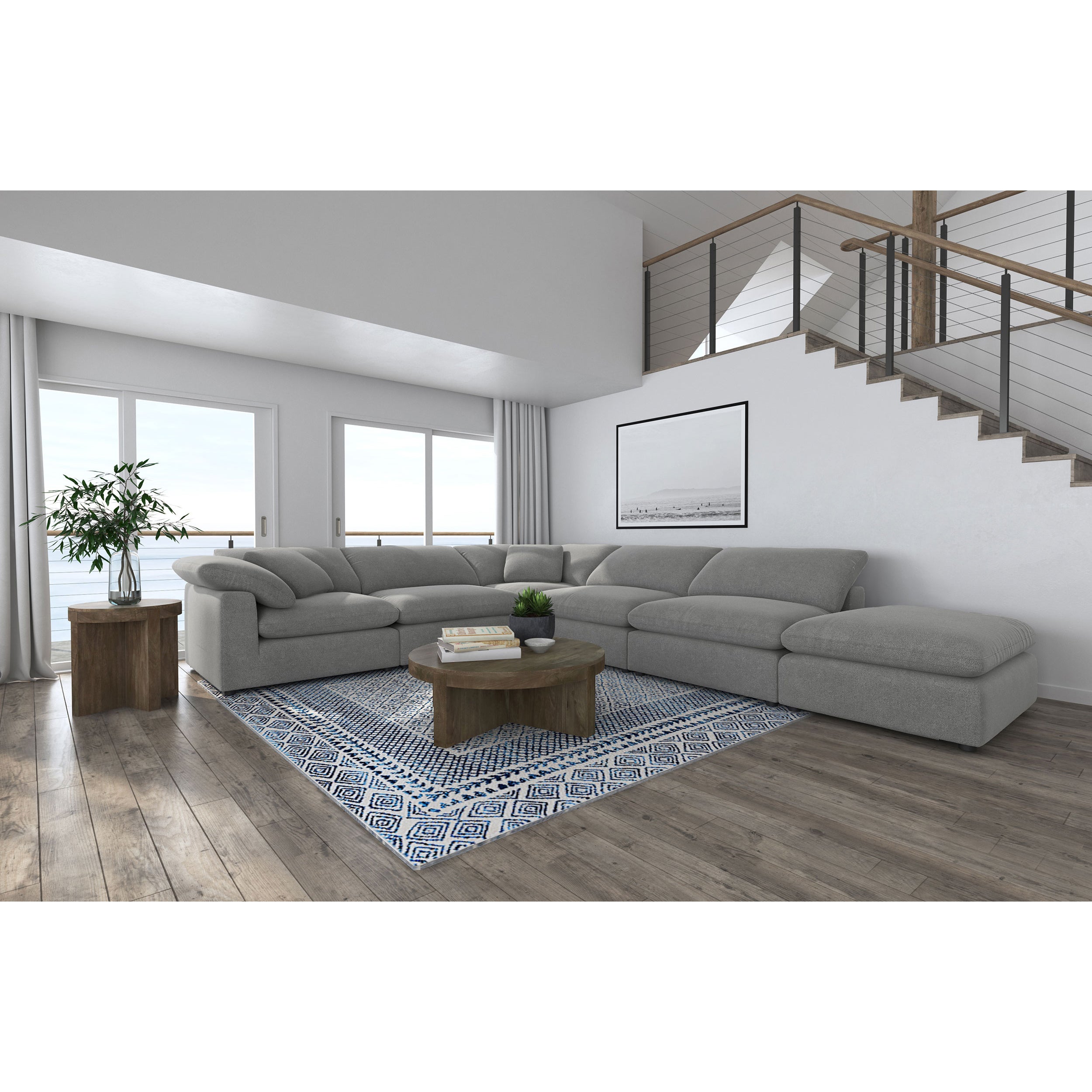 Segoura Grey 6-piece Modular Sectional Sofa