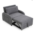 3-in-1 Convertible Sleeper Sofa Bed in Soft Cotton Linen, Grey, for Living Room, Bedroom, Study, Apartment, 70.47'L x 40.55'W x 34.06'H